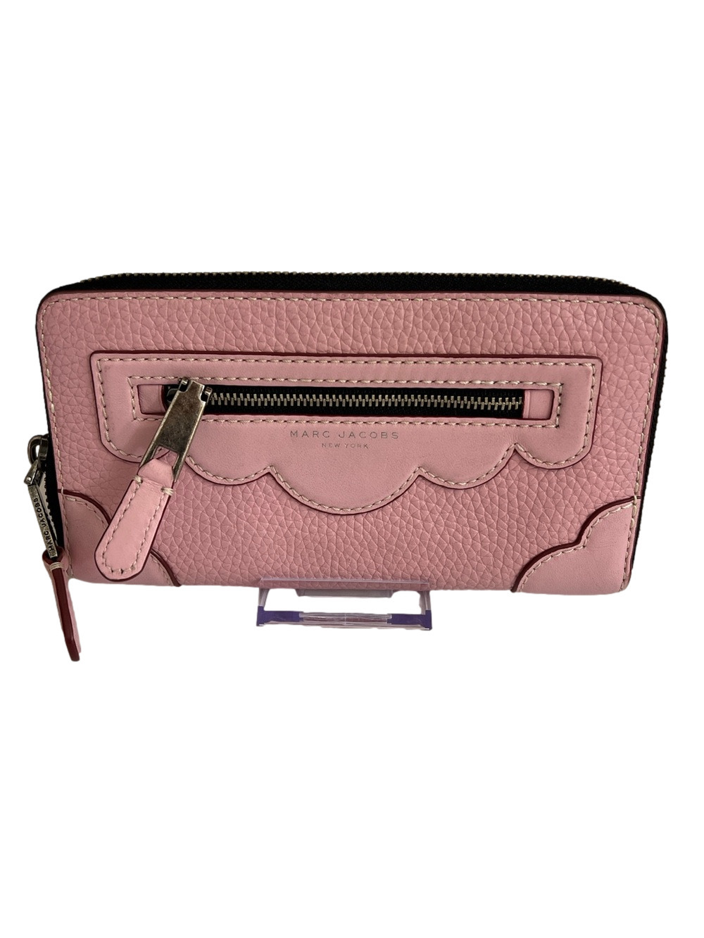 Marc Jacobs Pink Scallop-Trim Long Zip Wallet